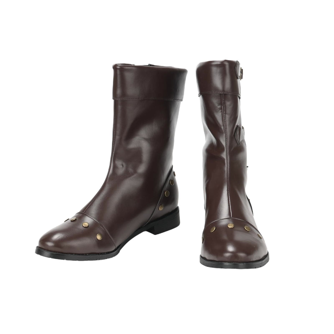 WorldNorse Men's Vintage Studded Pu Leather Boots - image 7