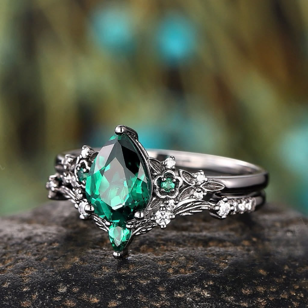 WorldNorse Nordic Floral Alexandrite Ring Set - image 15