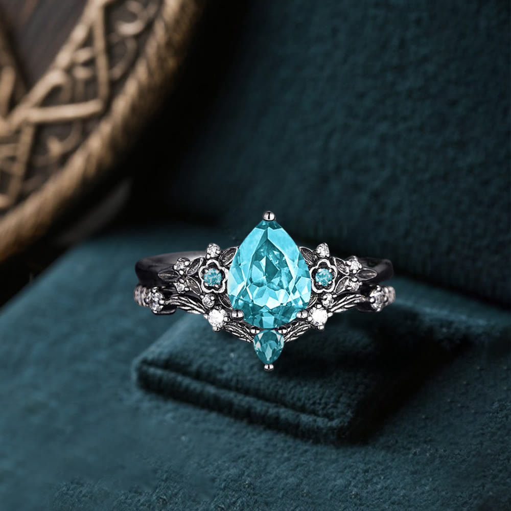 WorldNorse Nordic Floral Alexandrite Ring Set - image 9