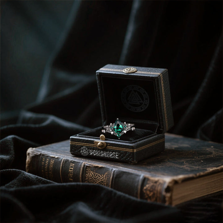 WorldNorse Nordic Floral Alexandrite Ring Set - image 13