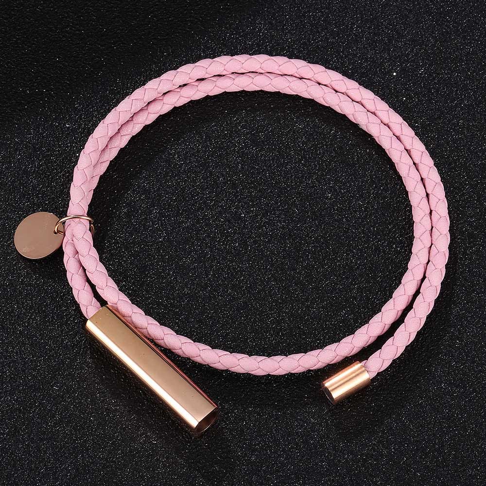 WorldNorse Leather With Rose Gold Accents Magnetic Bracelet - image 2