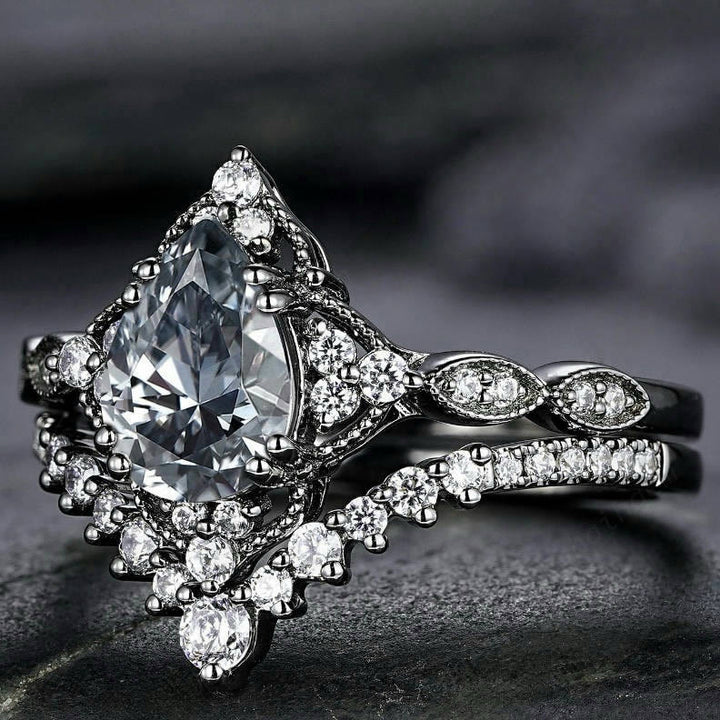 WorldNorse Tear Of Freyja – Queen's Radiant Crown Ring Set - image 5