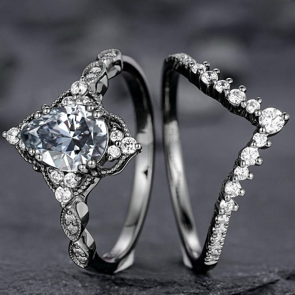 WorldNorse Tear Of Freyja – Queen's Radiant Crown Ring Set - image 7