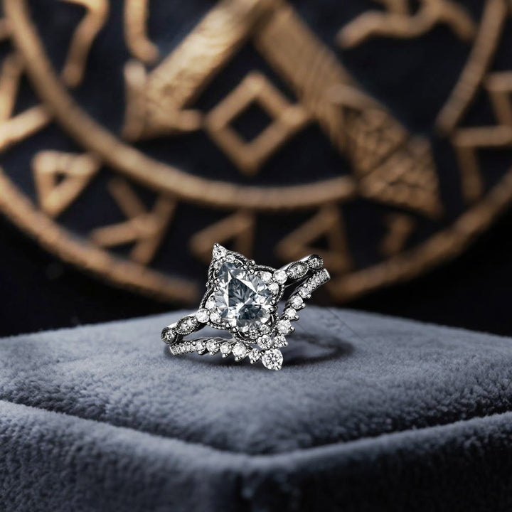 WorldNorse Tear Of Freyja – Queen's Radiant Crown Ring Set - image 4