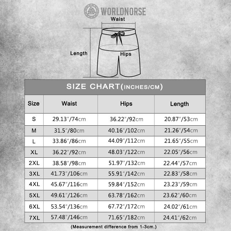 WorldNorse Vegvisir Valknut Wingspan Eagle Casual Shorts - image 2