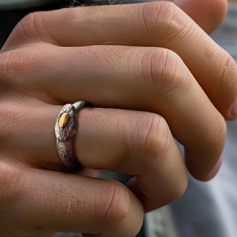 WorldNorse 925 Sterling Silver Apophis Serpent Egyptian Totem Ring - image 14