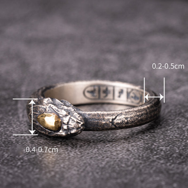 WorldNorse Handcrafted 925 Silver Apophis Serpent Egyptian Totem Ring - image 6