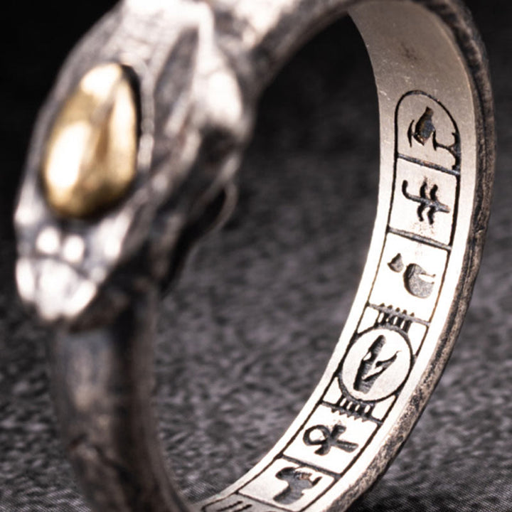 WorldNorse 925 Sterling Silver Apophis Serpent Egyptian Totem Ring - image 7
