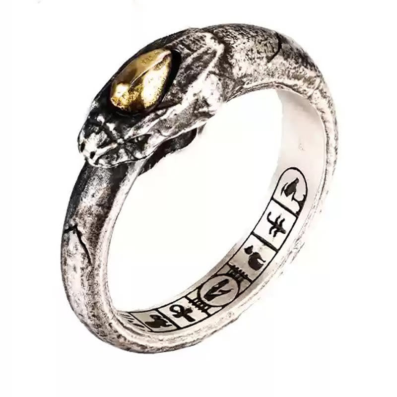 WorldNorse Handcrafted 925 Silver Apophis Serpent Egyptian Totem Ring - image 4