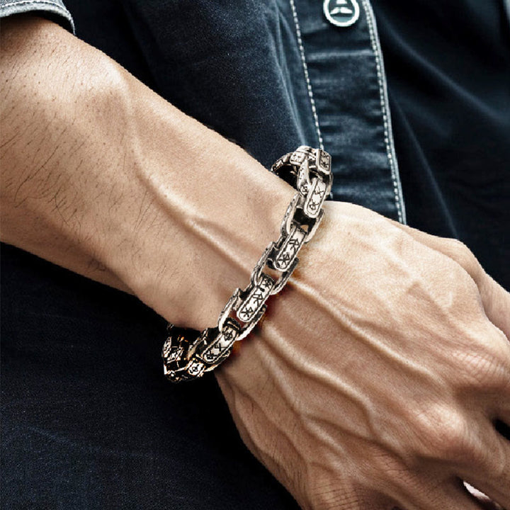 WorldNorse Rune Engraved U Shaped Bracelet - image 10