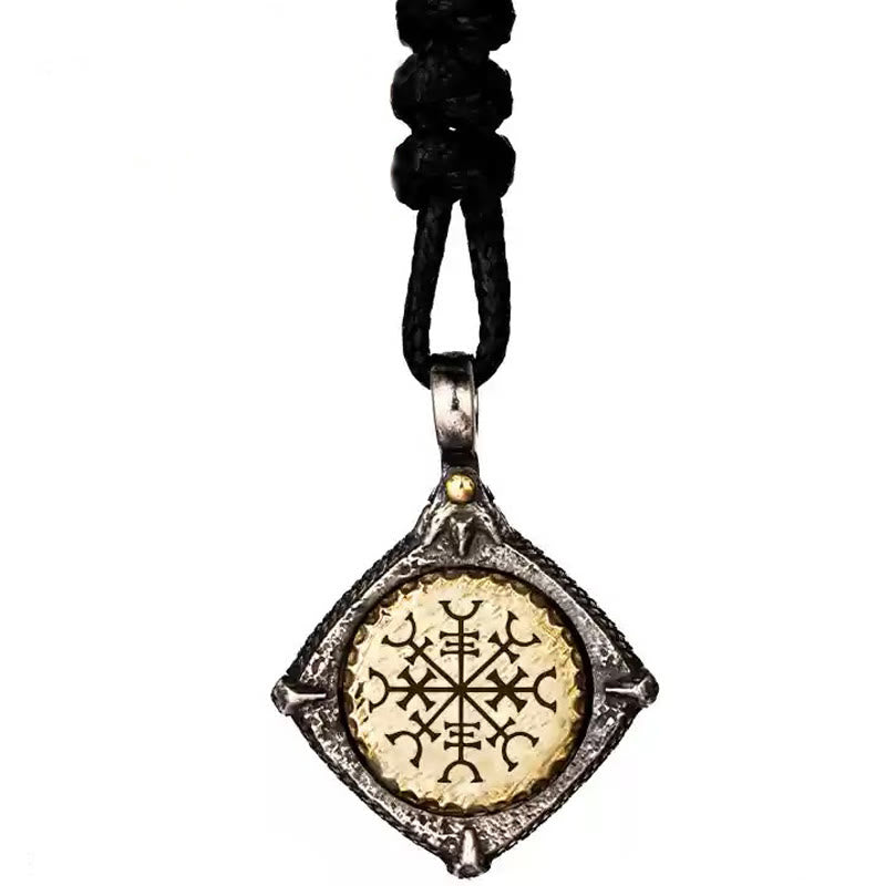 WorldNorse 925 Sterling Silver Helm Of Awe Necklace - Lost#Wax Rope - image 16