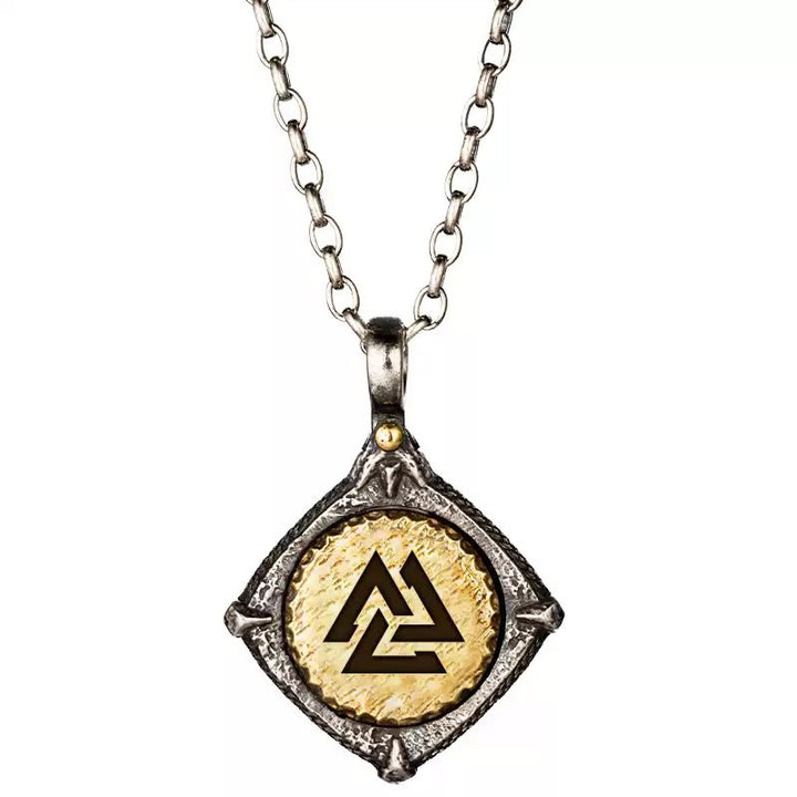 WorldNorse 925 Sterling Silver Helm Of Awe Necklace - Valknut#Chain - image 4