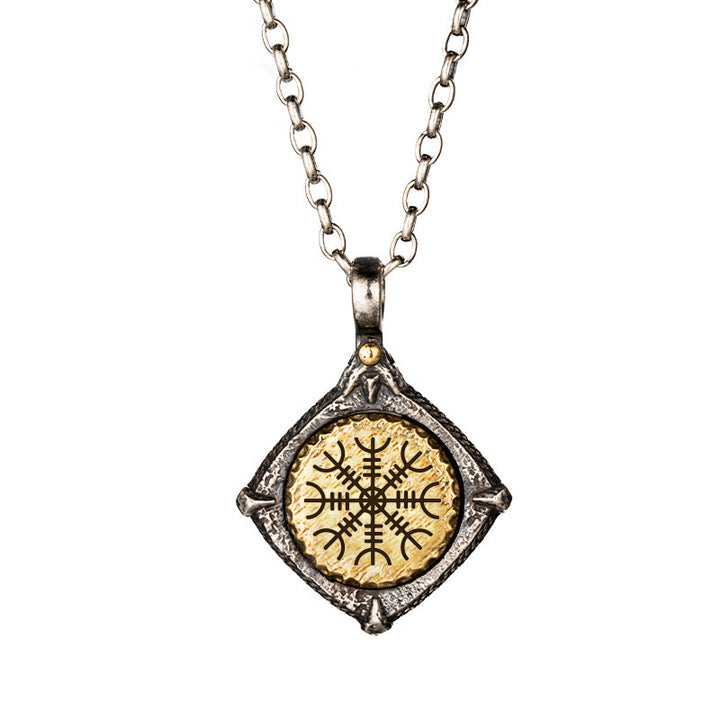 WorldNorse Handcrafted 925 Silver Helm Of Awe Necklace - image 2