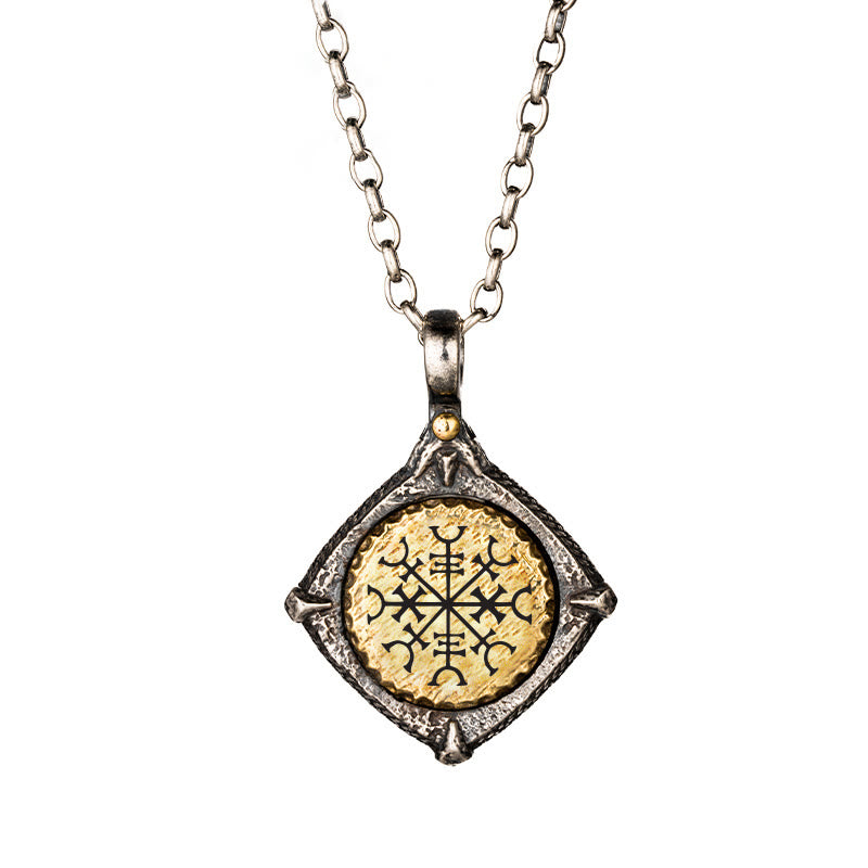 WorldNorse 925 Sterling Silver Helm Of Awe Necklace - Lost#Chain - image 7