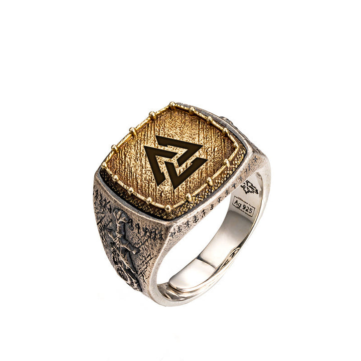 WorldNorse 925 Sterling Silver Celtic Cross Mjolnir Ring - Valknut - AU Size Y（US 12） - image 4