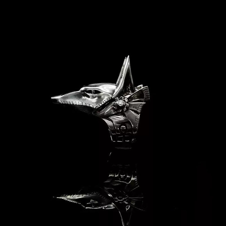 WorldNorse 925 Sterling Silver Anubis Gothic Ring - image 1