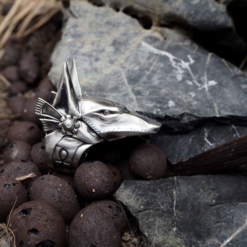 WorldNorse 925 Sterling Silver Anubis Gothic Ring - image 6