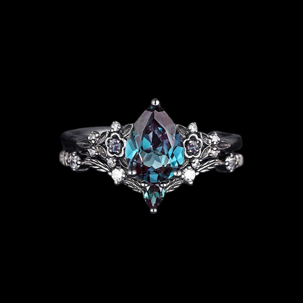 WorldNorse Nordic Floral Alexandrite Ring Set - Alexandrite - AU Size T1/2 (US 10) - image 0