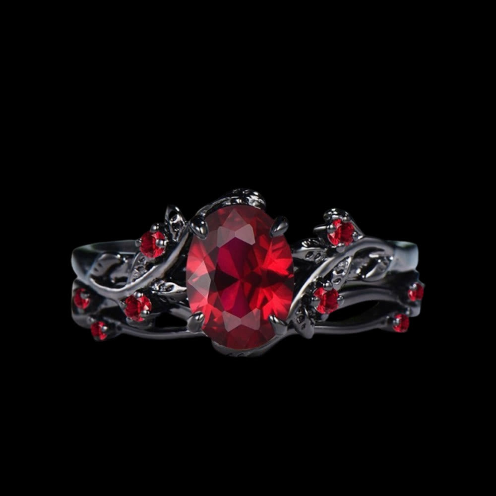WorldNorse Apple Of Idunn Garnet Ring - AU Size T1/2 (US 10) - image 1