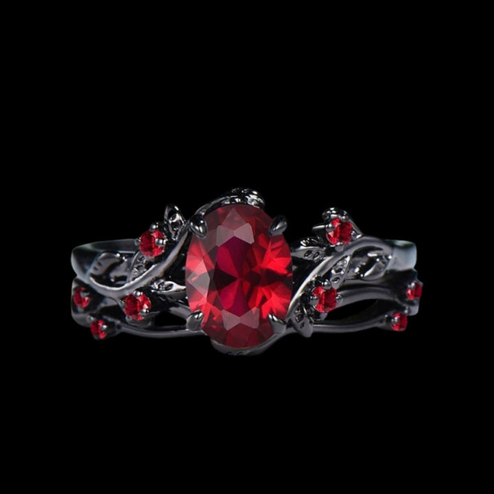 WorldNorse Apple Of Idunn Garnet Ring - AU Size T1/2 (US 10) - image 1