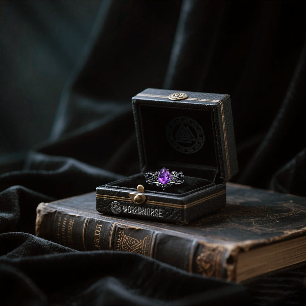 WorldNorse Drop Of Yggdrasil Two Piece Ring Set - image 9