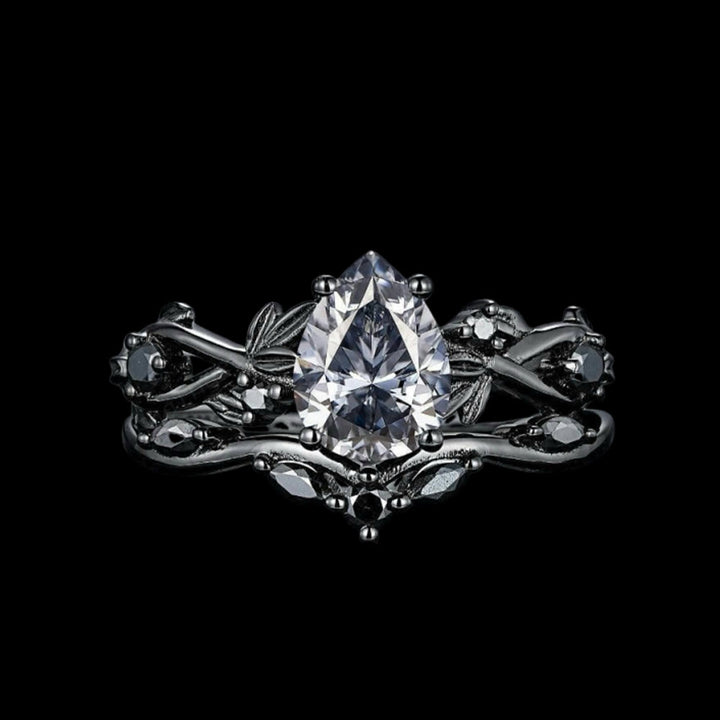 WorldNorse Drop Of Yggdrasil Two Piece Ring Set - Moissanite - AU Size T1/2 (US 10) - image 11