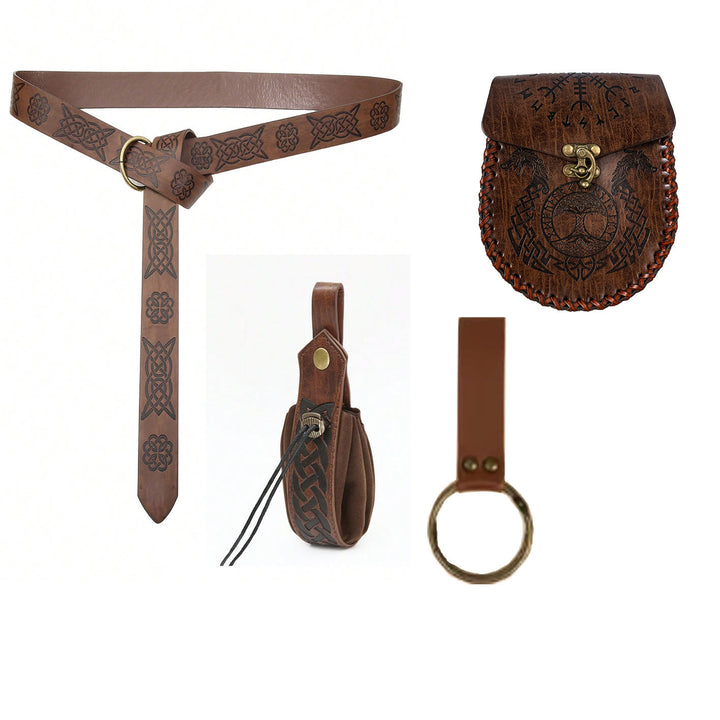 WorldNorse Vintage Coin Purse Dragon Yggdrasil Waist Bag Set - image 9