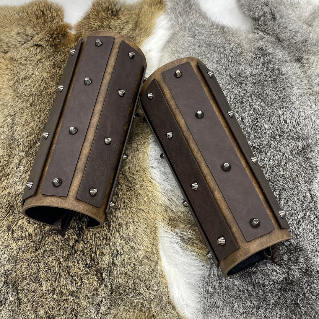 WorldNorse Gothic Rivets Lace Up Arm Bracers - image 4