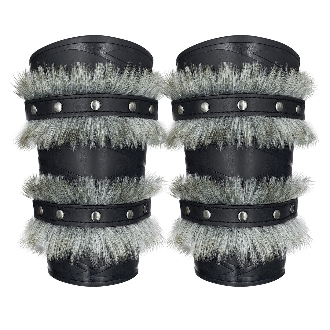 WorldNorse Medieval Knight Double Layer Raw Edge Arm Bracers - image 3
