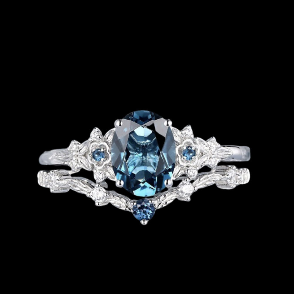 WorldNorse Freyja's Ice And Blossoms Ring Set - AU Size T1/2 (US 10) - image 1