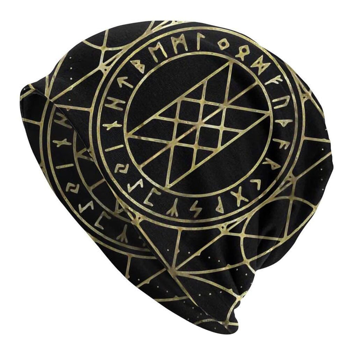 WorldNorse Rune Geometric Grid Beanie - RUNE - image 0
