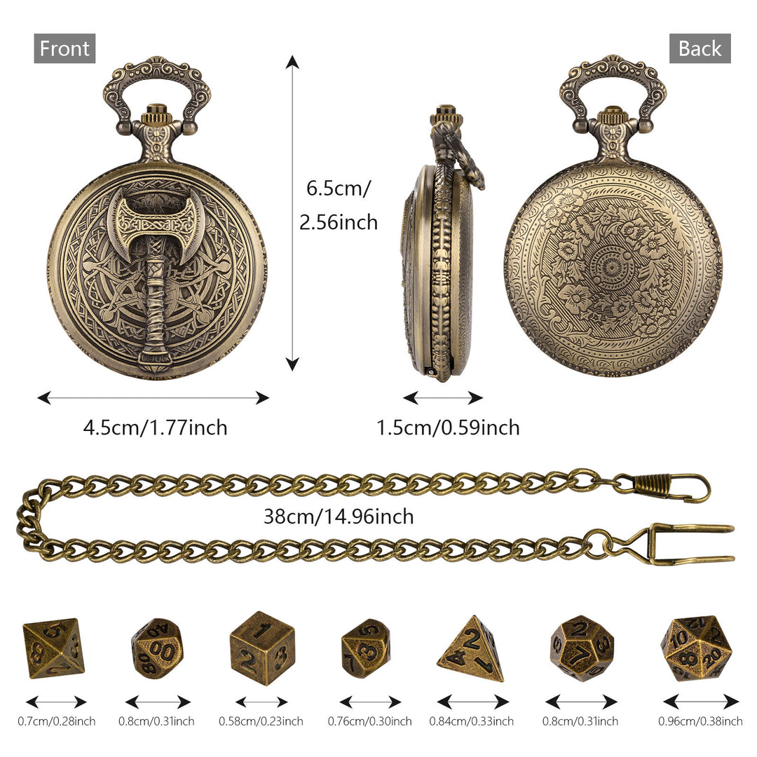 WorldNorse Viking Axe Three Dimensional Dice Waist Chain - image 5
