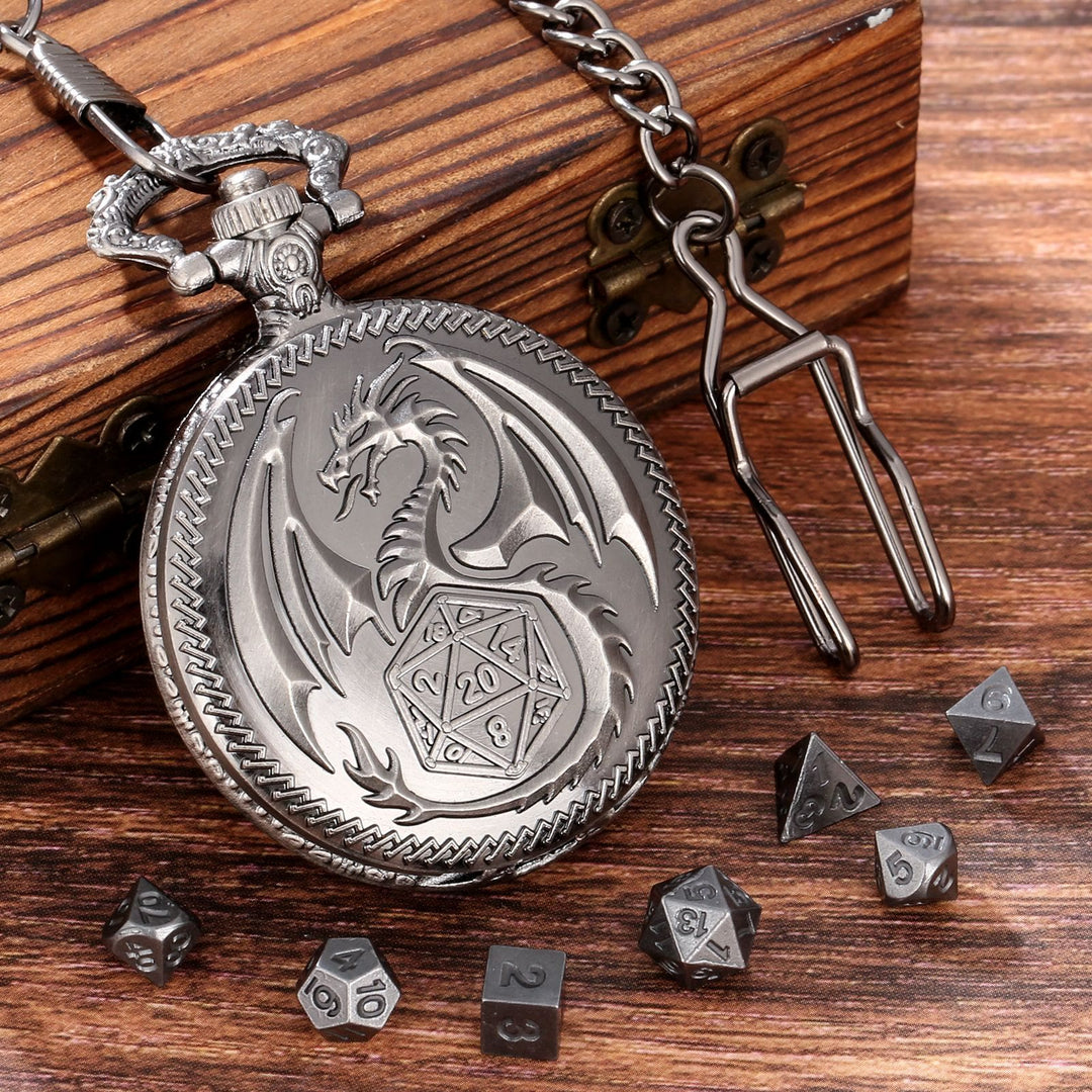WorldNorse Steampunk Dragon Polyhedral Dice Waist Chain - image 7