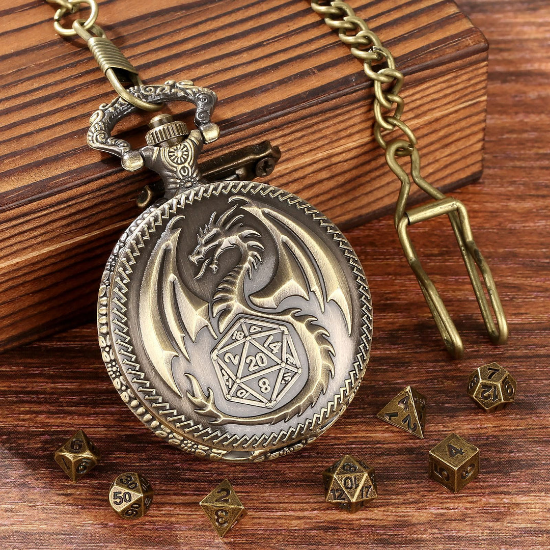 WorldNorse Steampunk Dragon Polyhedral Dice Waist Chain - image 1