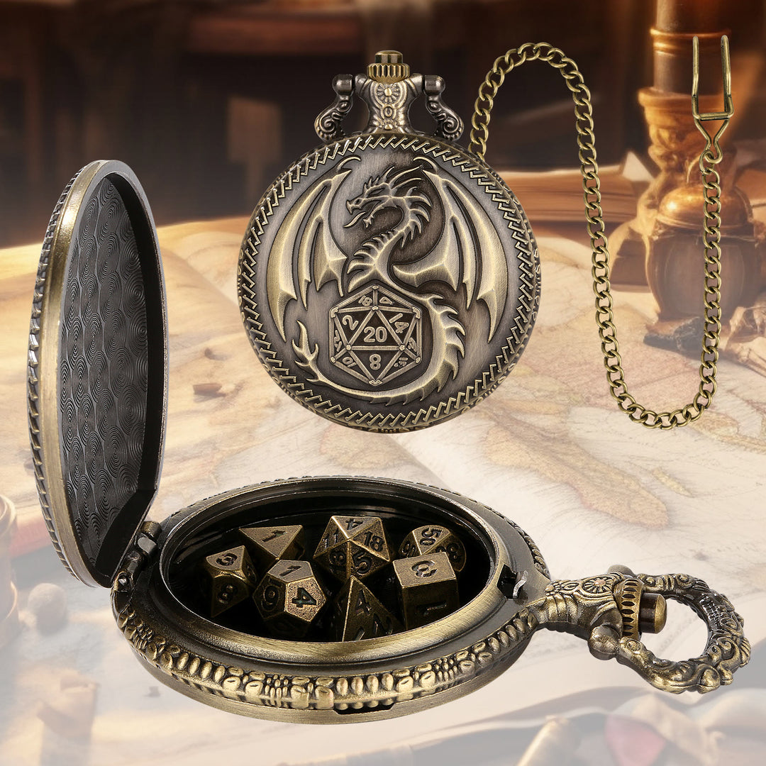 WorldNorse Steampunk Dragon Polyhedral Dice Waist Chain - image 4
