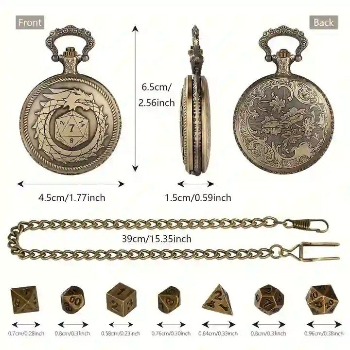 WorldNorse Bronze Dragon Mini Dice Waist Chain - image 6