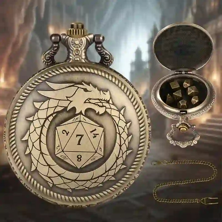 WorldNorse Bronze Dragon Mini Dice Waist Chain - image 1
