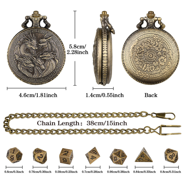 WorldNorse Viking Dragon Engraved Dice Waist Chain - image 6