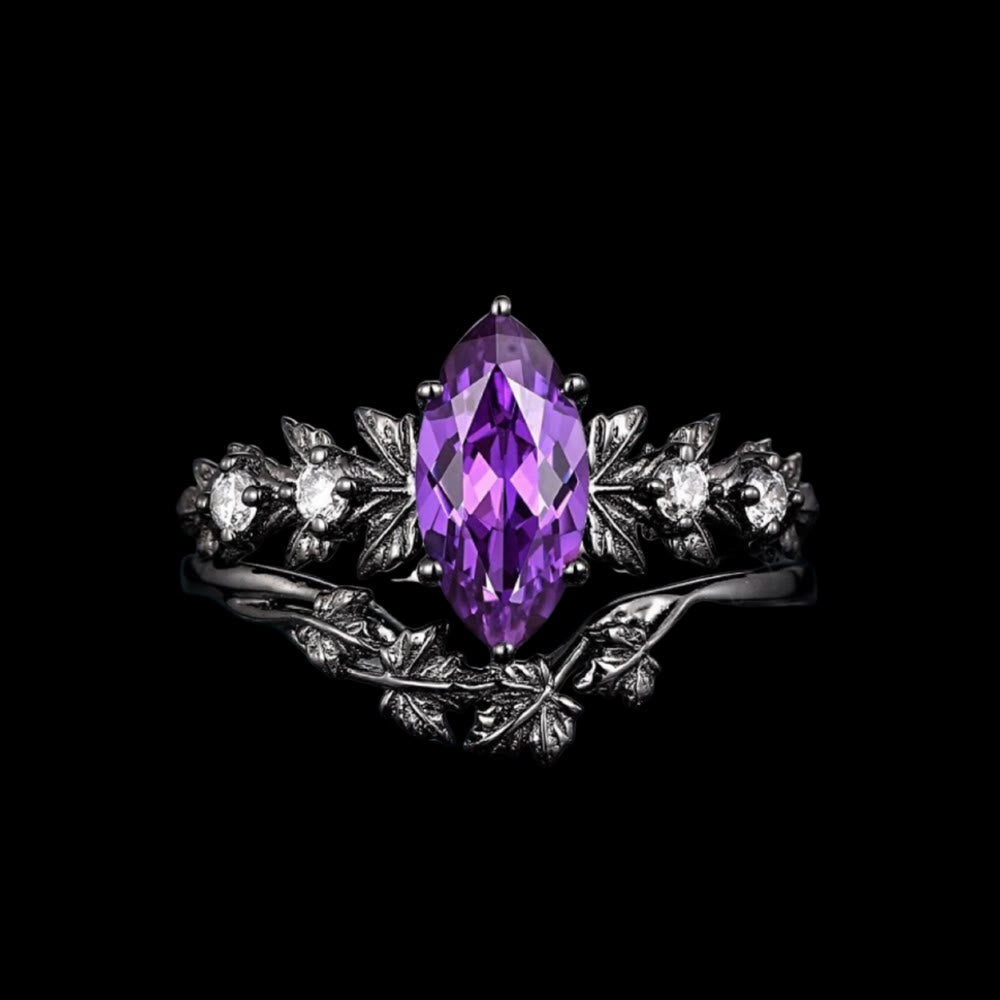 WorldNorse Mystwood Crown Amethyst North Ring - AU Size T1/2 (US 10) - image 1