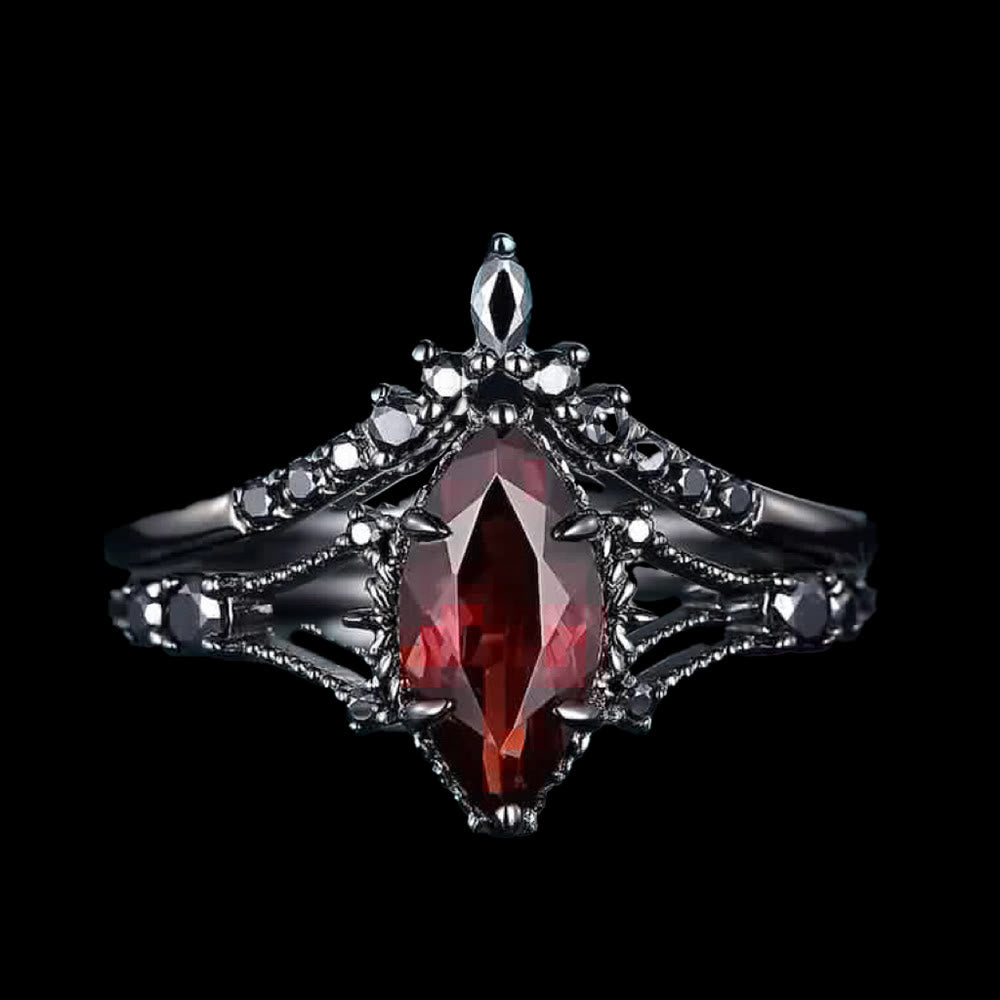 WorldNorse Garnet Crown Flame Ring - AU Size V1/2 (US 11) - image 0