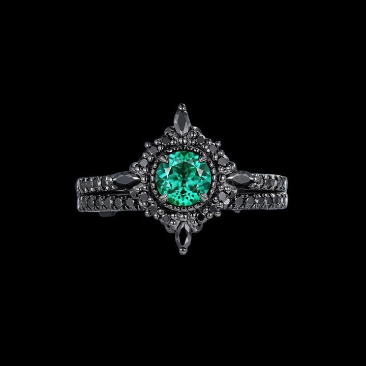 WorldNorse Emerald Norse Frost Ring - AU Size T1/2 (US 10) - image 1