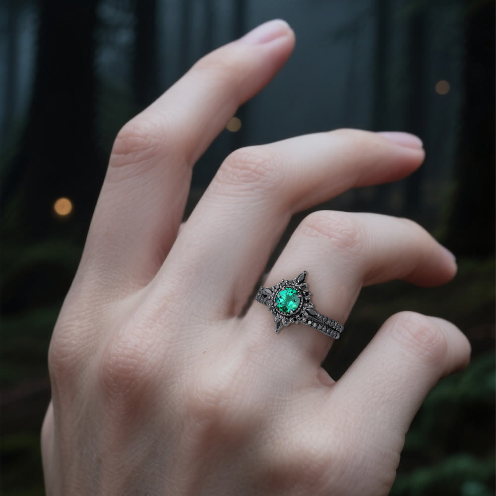 WorldNorse Emerald Norse Frost Ring - image 1