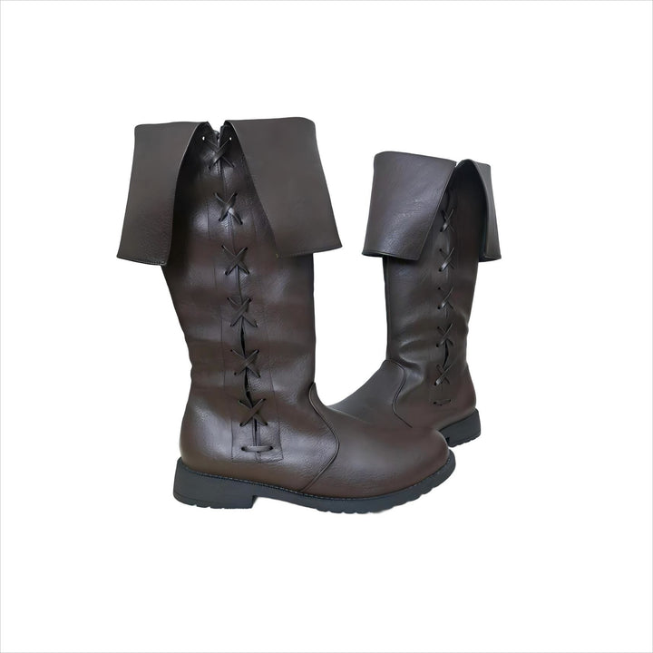 WorldNorse Viking Vintage Lace Up Low Heels Boots - image 17