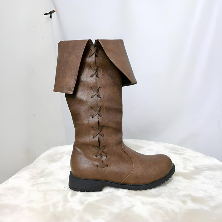 WorldNorse Viking Vintage Lace Up Low Heels Boots - image 5