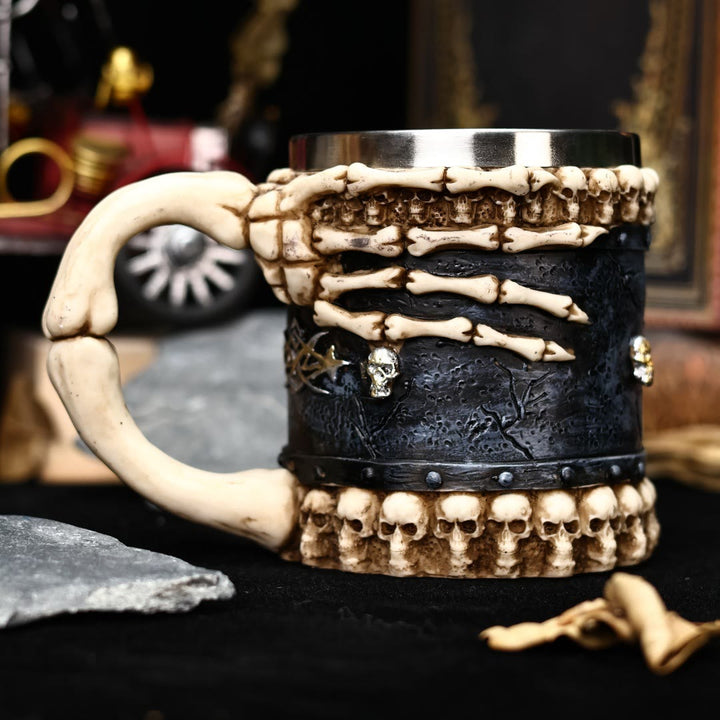 WorldNorse Vintage Skull Celtic Knot Claw Mug - image 2
