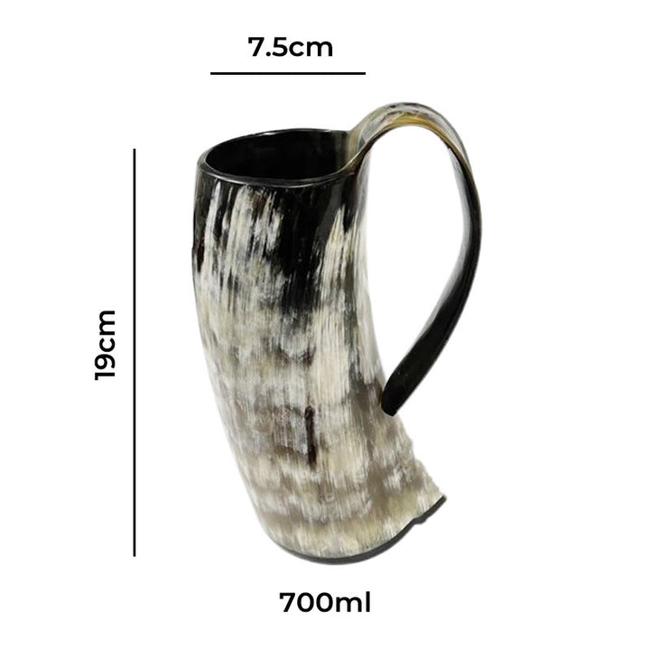 WorldNorse Viking Retro Natural Ox Horn Mug - Large Horn Mug - image 8