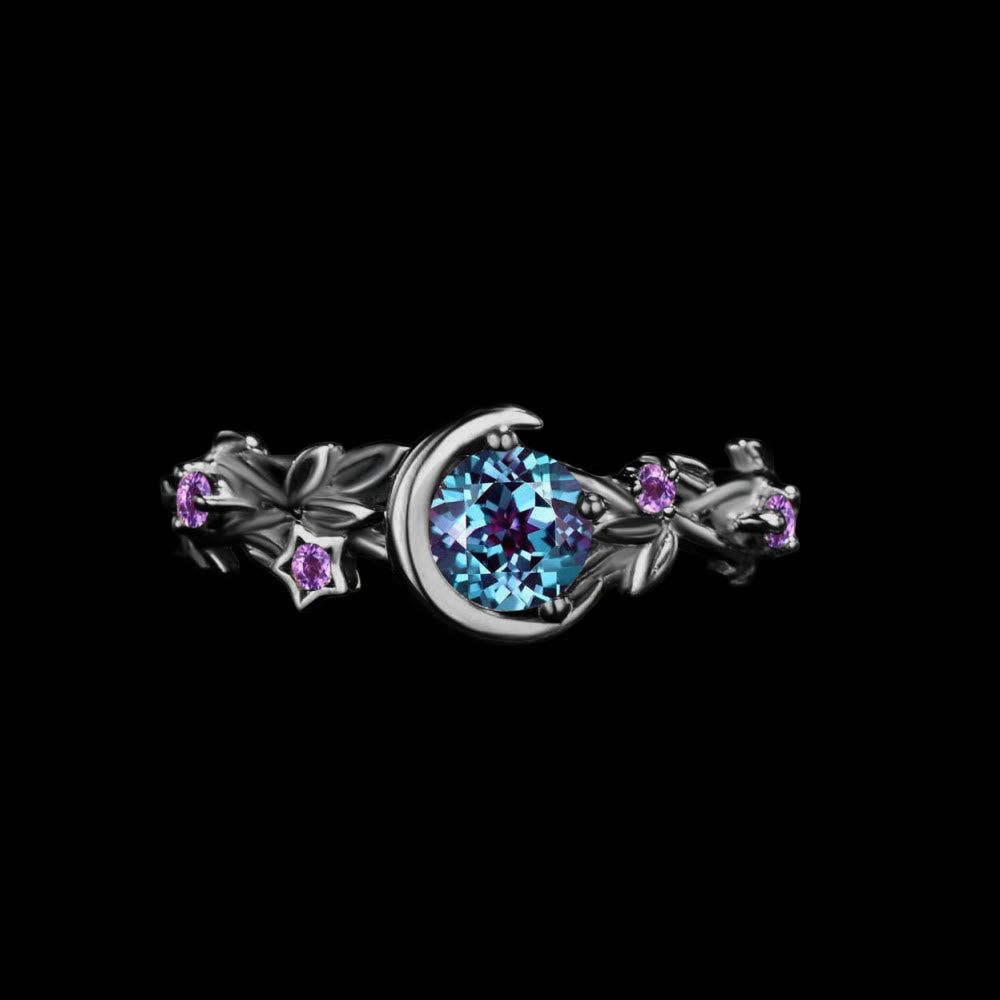 WorldNorse Moon Star Branch Ring - Black - AU Size T1/2 (US 10) - image 9