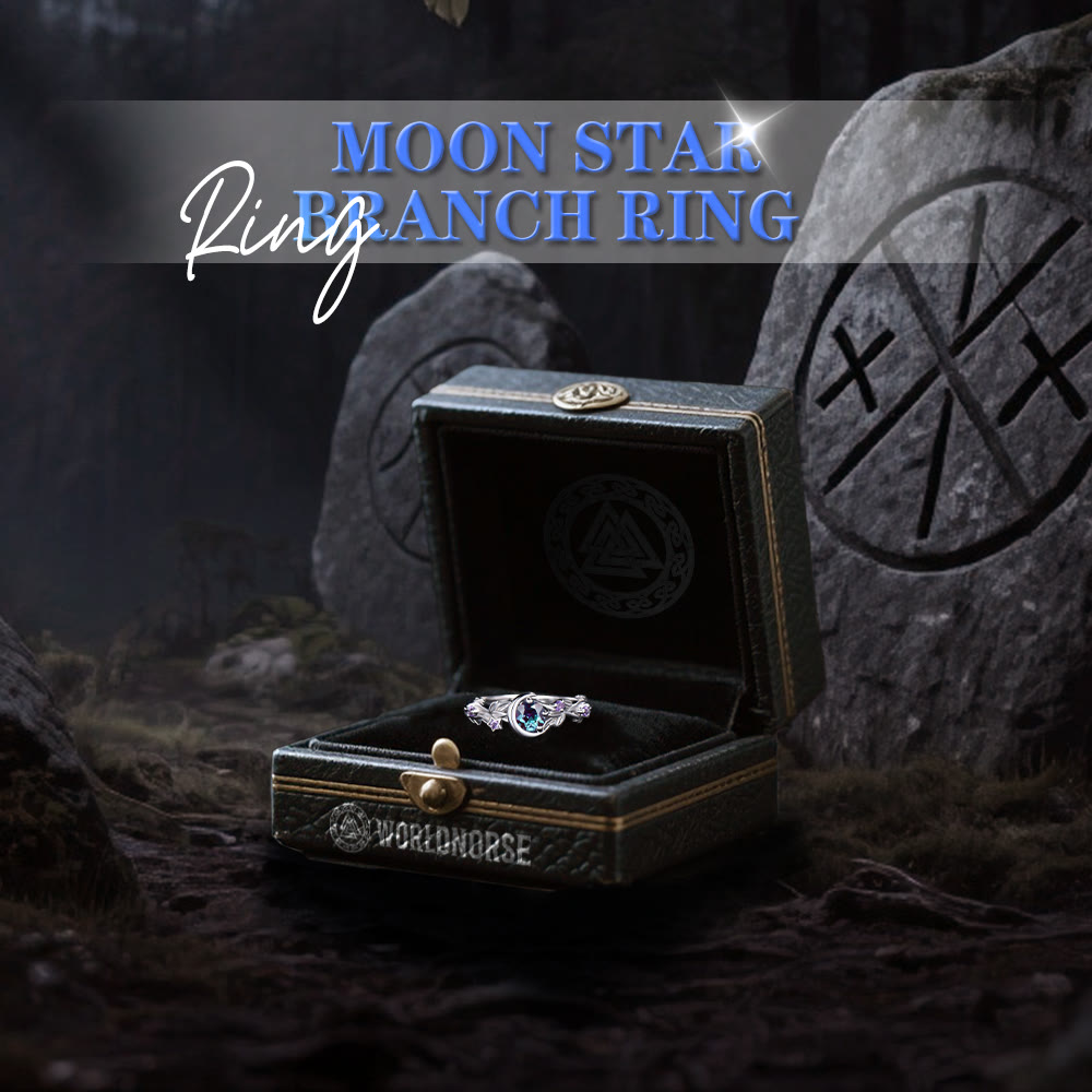 WorldNorse Moon Star Branch Ring - image 6