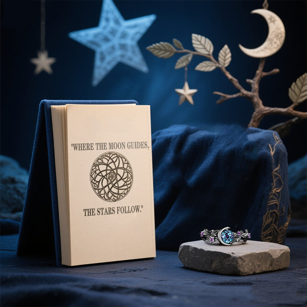 WorldNorse Moon Star Branch Ring - image 11