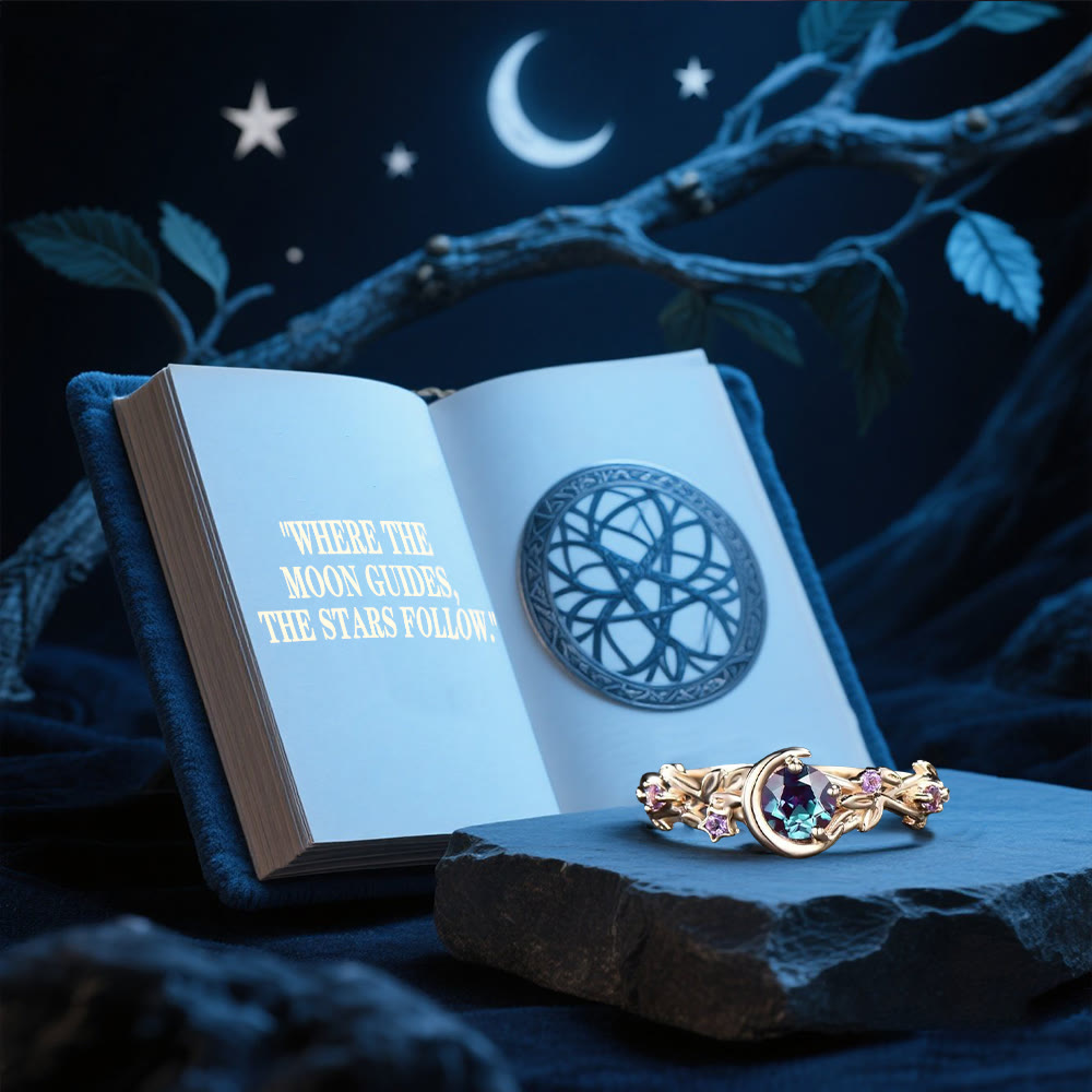 WorldNorse Moon Star Branch Ring - image 3